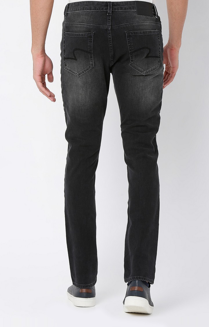 spykar | Men's Black Cotton Solid Jeans 3