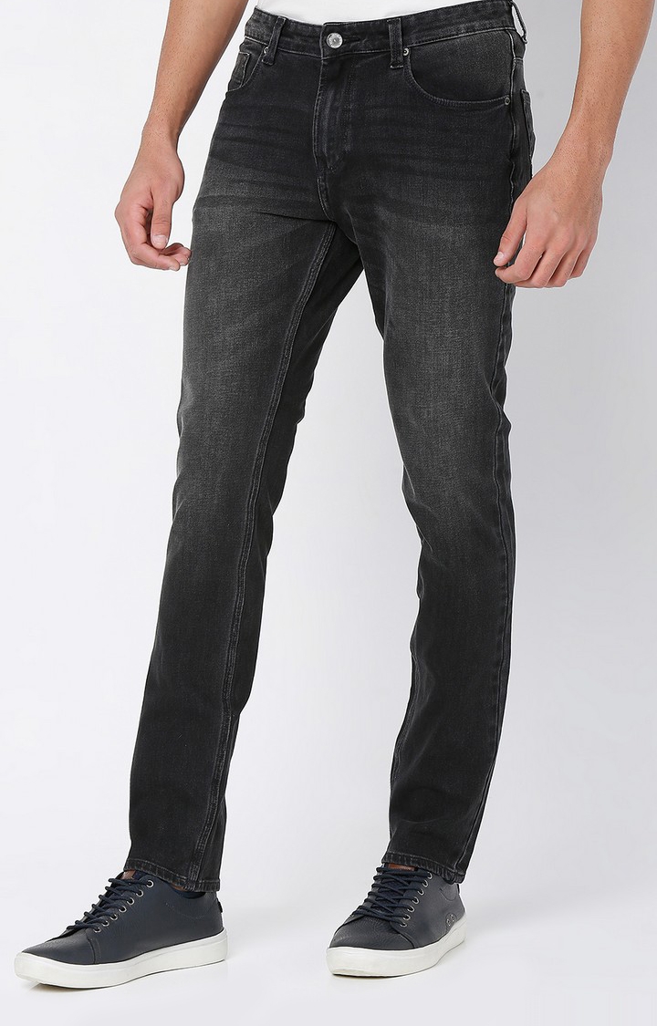 spykar | Men's Black Cotton Solid Jeans 1