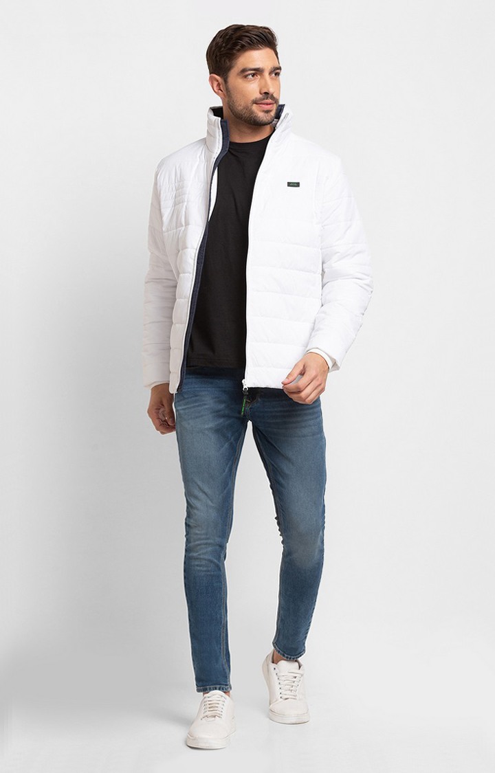 Spykar white jacket Clearance