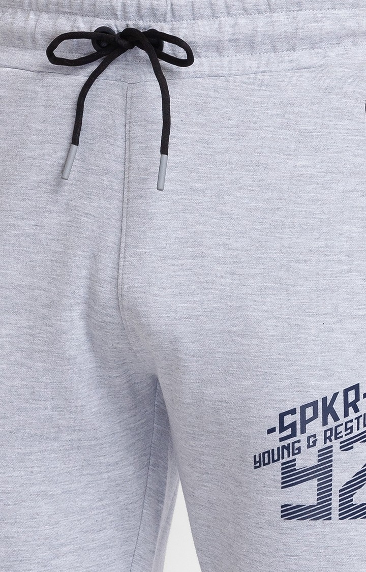 spykar | Men's Grey Cotton Printed Trackpants 5