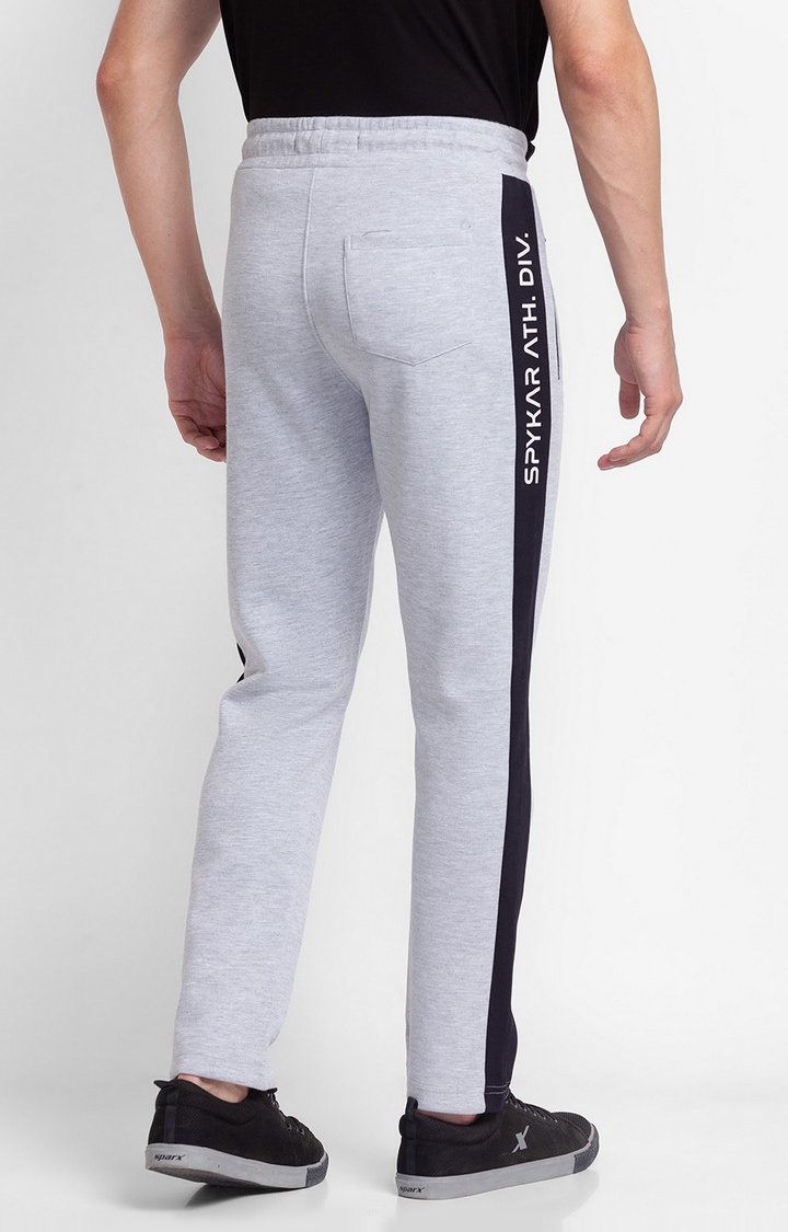 spykar | Men's Grey Cotton Printed Trackpants 4