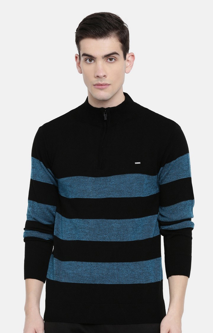 Proline | Men's Black Acrylic Melange Sweaters