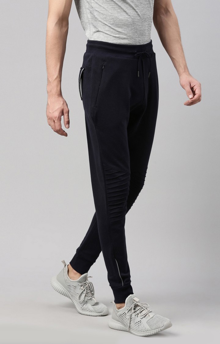 Men's Black Cotton Solid Activewear Jogger