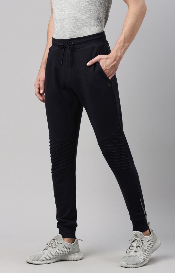 Men's Black Cotton Solid Activewear Jogger