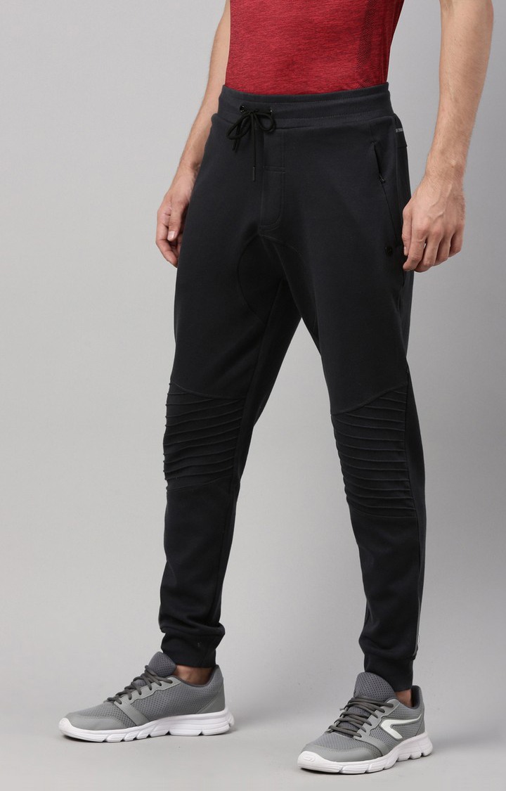 Men's Grey Cotton Solid Activewear Jogger