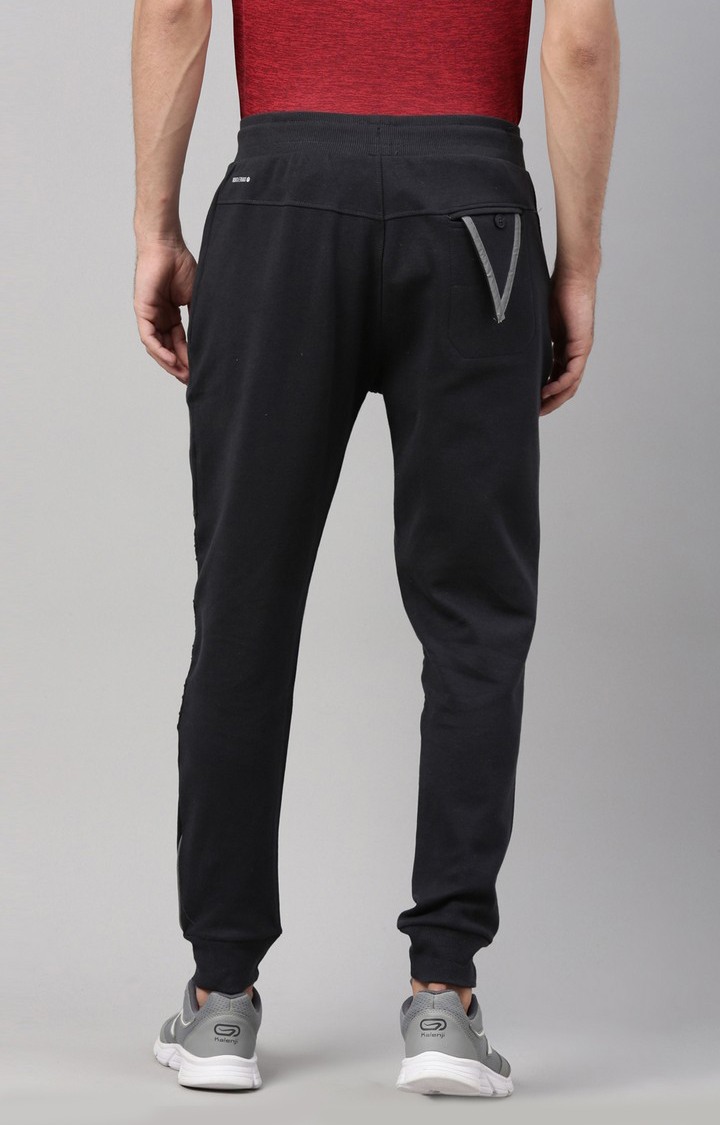 Men's Grey Cotton Solid Activewear Jogger