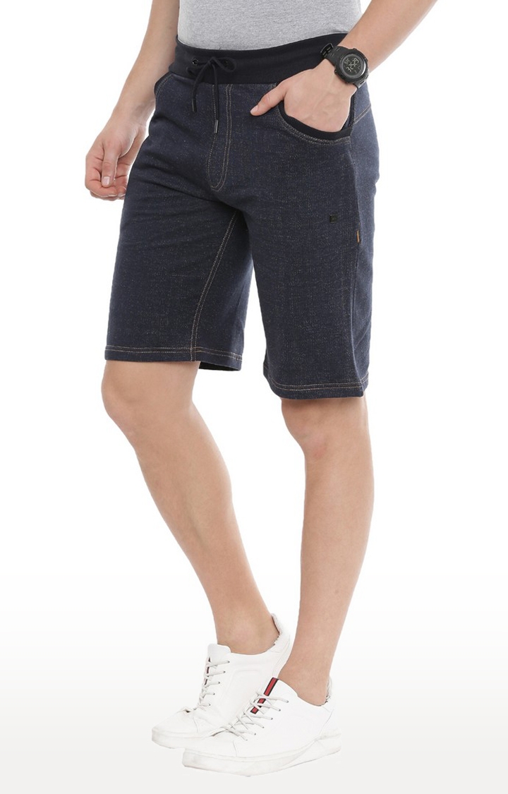 Proline | Men's Green Cotton Blend Solid Shorts