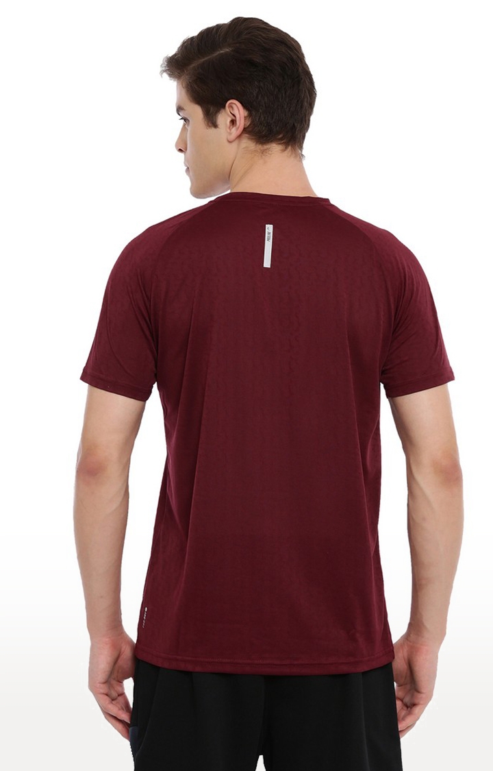 Proline | Men's Red Polyester Solid Activewear T-Shirt 2