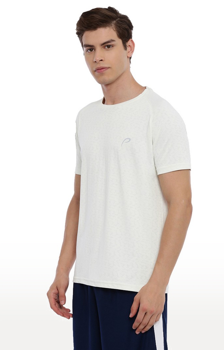 Proline | Men's White Polyester Solid Activewear T-Shirt 1