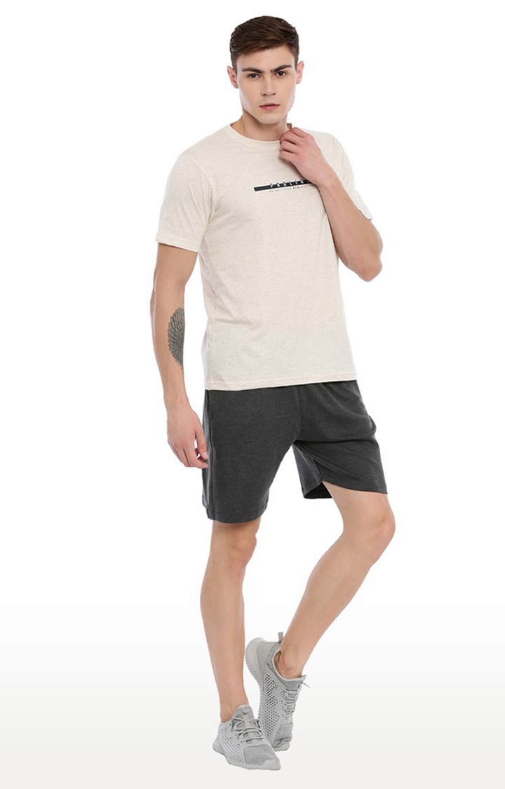Proline | Men's Grey Cotton Solid Activewear Shorts 1