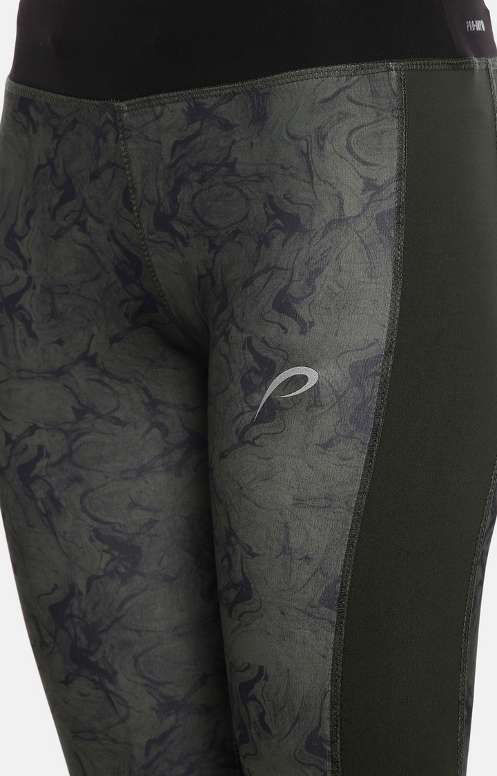 Proline | Women's Grey Spandex Printed Activewear Legging 3