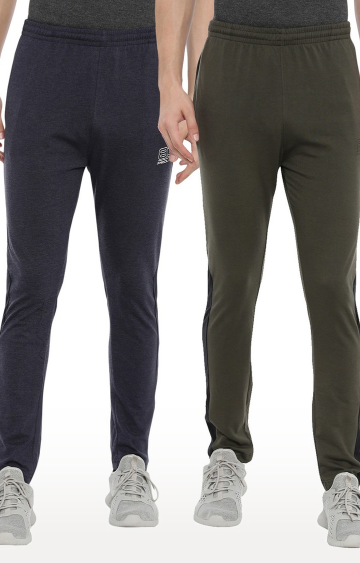 Men's Multicolour Cotton Solid Trackpant