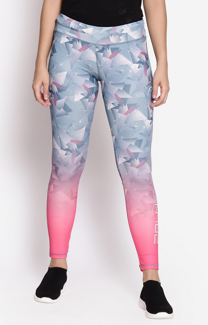Women's Multicolour Polyester Printed Activewear Legging