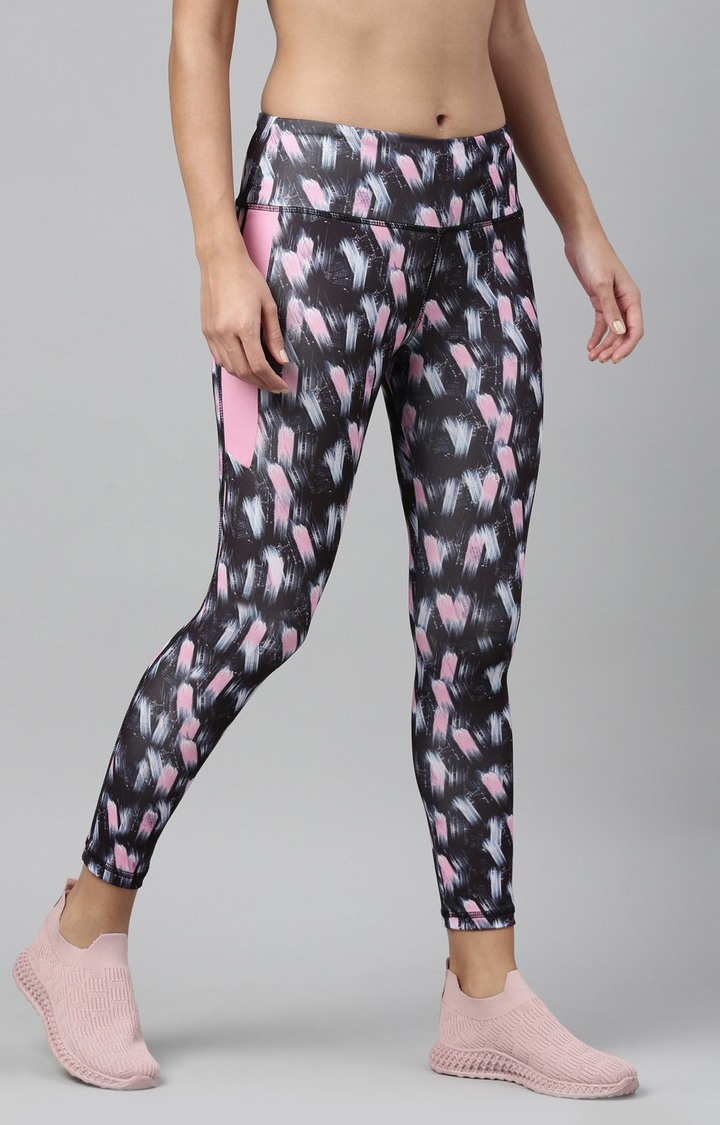 Women's Multicolour Spandex Printed Activewear Legging