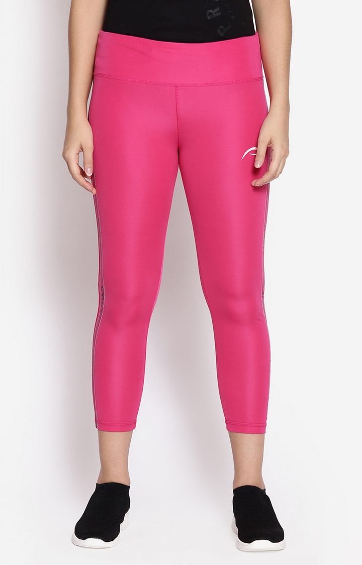 Proline | Women's Pink Spandex Solid Activewear Legging