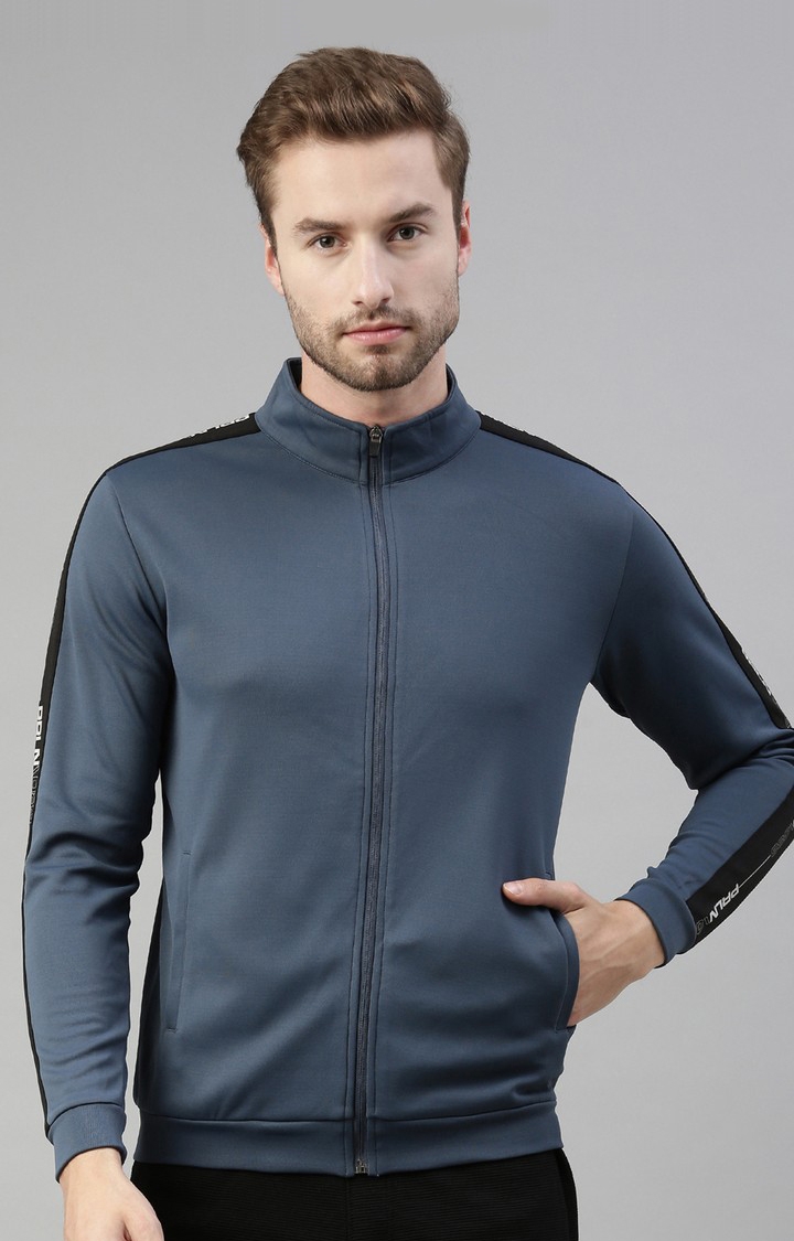 Proline | Men's Blue Polyester Solid Activewear Jacket