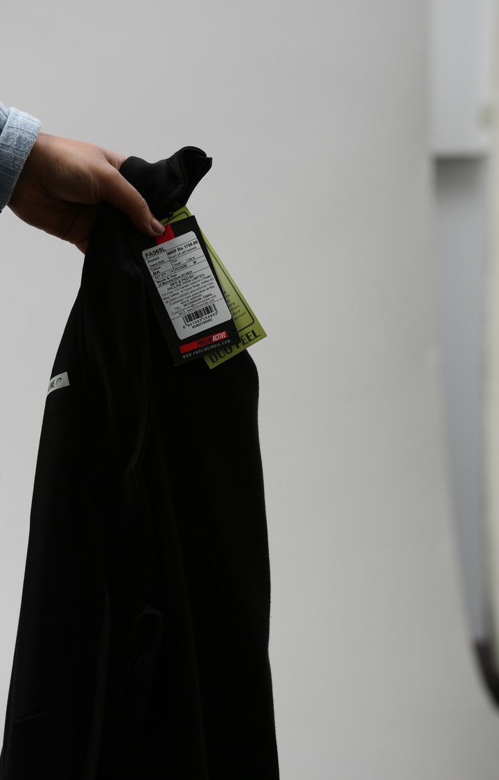 Proline | Men's Black Cotton Solid Activewear Jacket 7