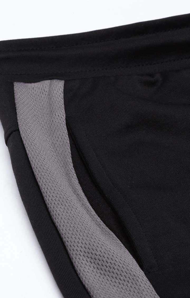 Men's Black Cotton Blend Solid Activewear Jogger