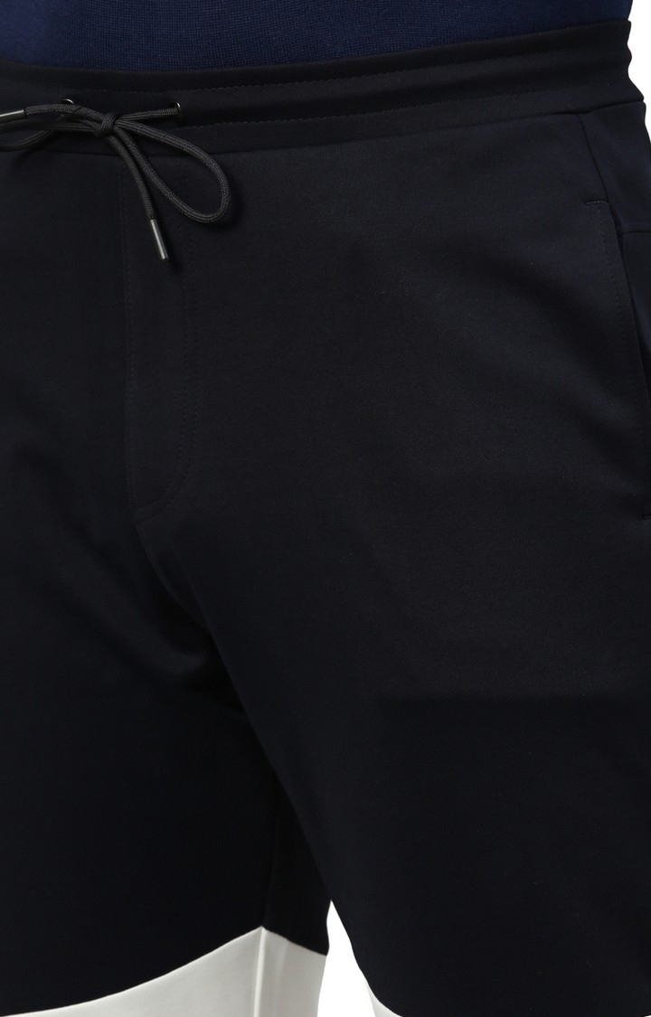 Men's Black Cotton Blend Colourblock Activewear Jogger