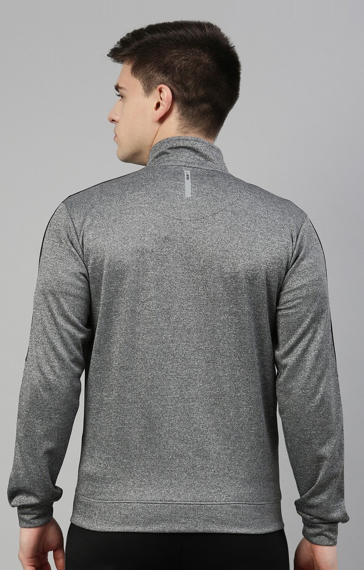 Proline | Men's Grey Cotton Blend Melange Activewear Jacket 4