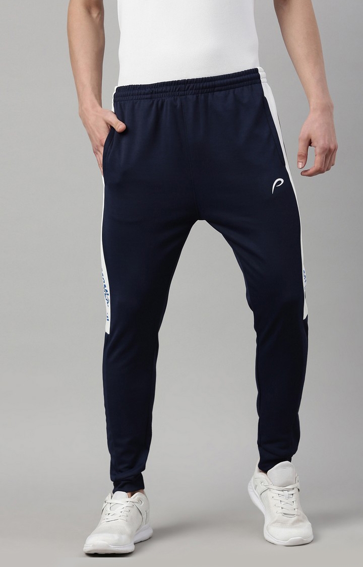 Proline | Men's Blue Cotton Solid Activewear Jogger