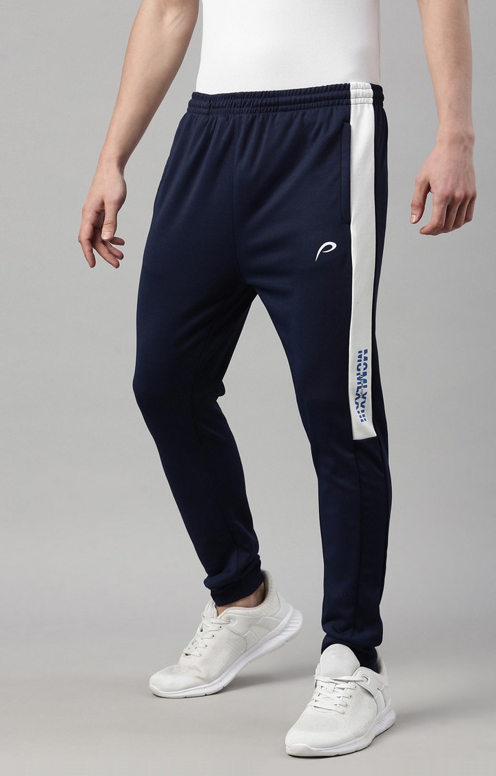 Men's Blue Cotton Solid Activewear Jogger