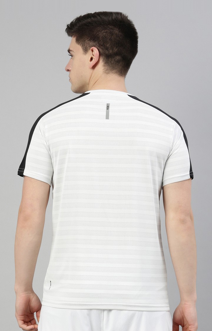 Proline | Men's White Cotton Typographic Activewear T-Shirt 4