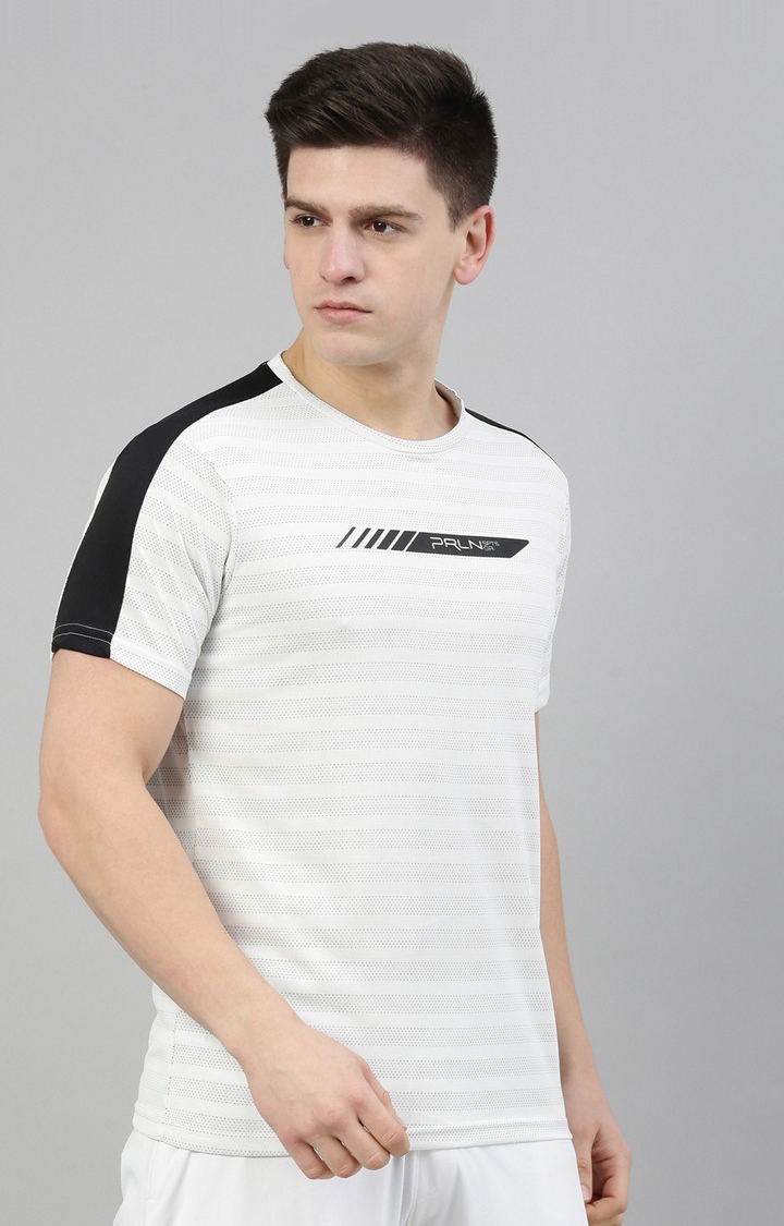 Proline | Men's White Cotton Typographic Activewear T-Shirt 3