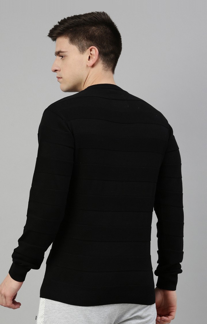 Proline | Men's Black Cotton Solid Sweatshirt 4