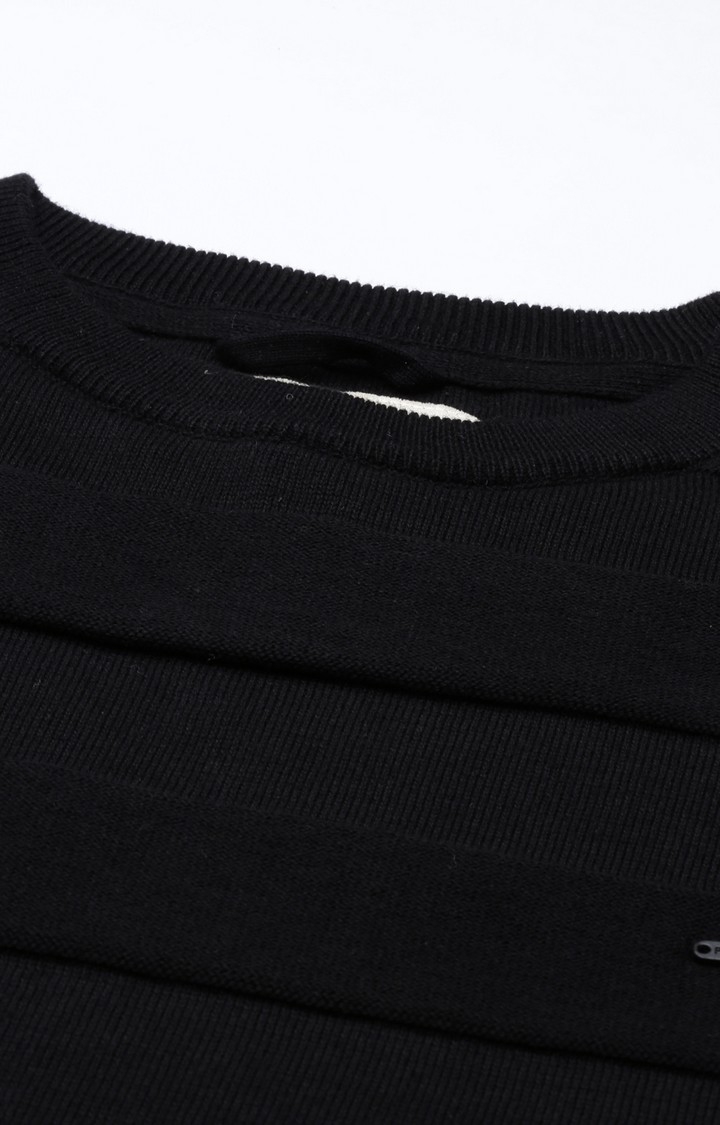 Proline | Men's Black Cotton Solid Sweatshirt 5