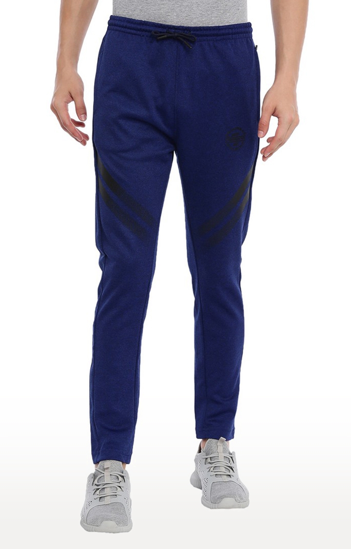 Proline | Men's Blue Cotton Solid Trackpant