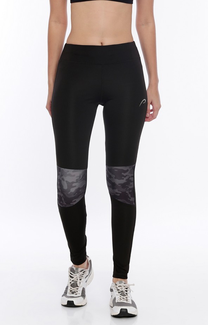 Proline | Women's Black Polyester Printed Activewear Legging 0