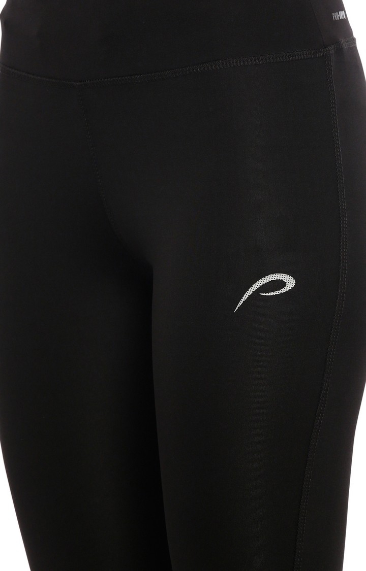 Proline | Women's Black Polyester Printed Activewear Legging 4