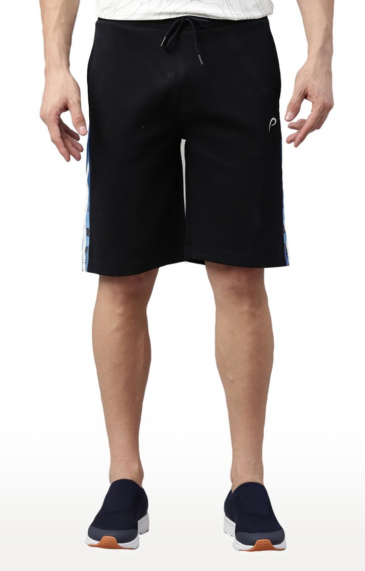 Proline | Men's Blue Polycotton Solid Activewear Shorts