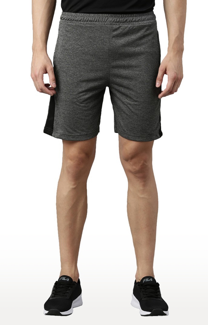 Proline | Men's Grey Polyester Solid Activewear Shorts
