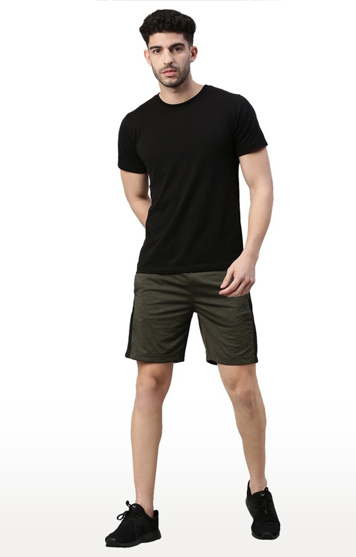 Proline | Men's Green Polyester Solid Activewear Shorts 1