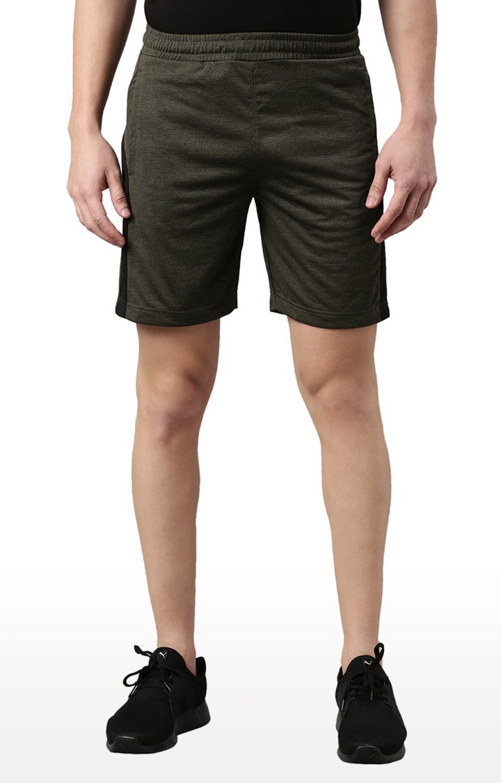 Proline | Men's Green Polyester Solid Activewear Shorts 0