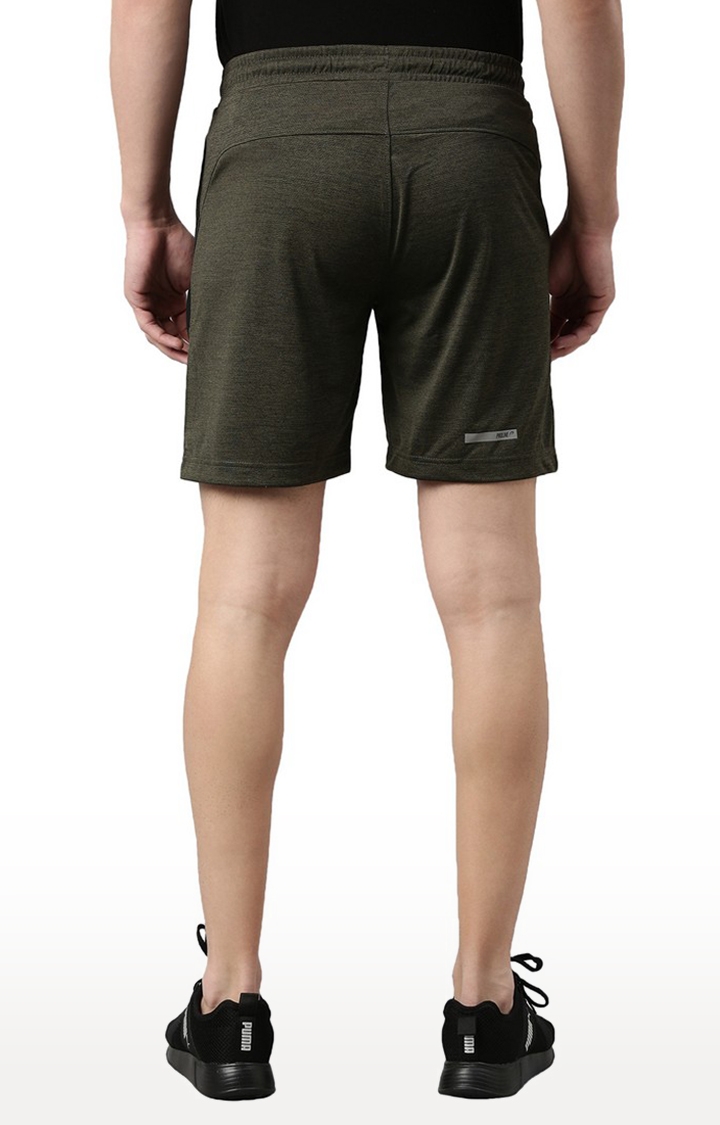 Proline | Men's Green Polyester Solid Activewear Shorts 4
