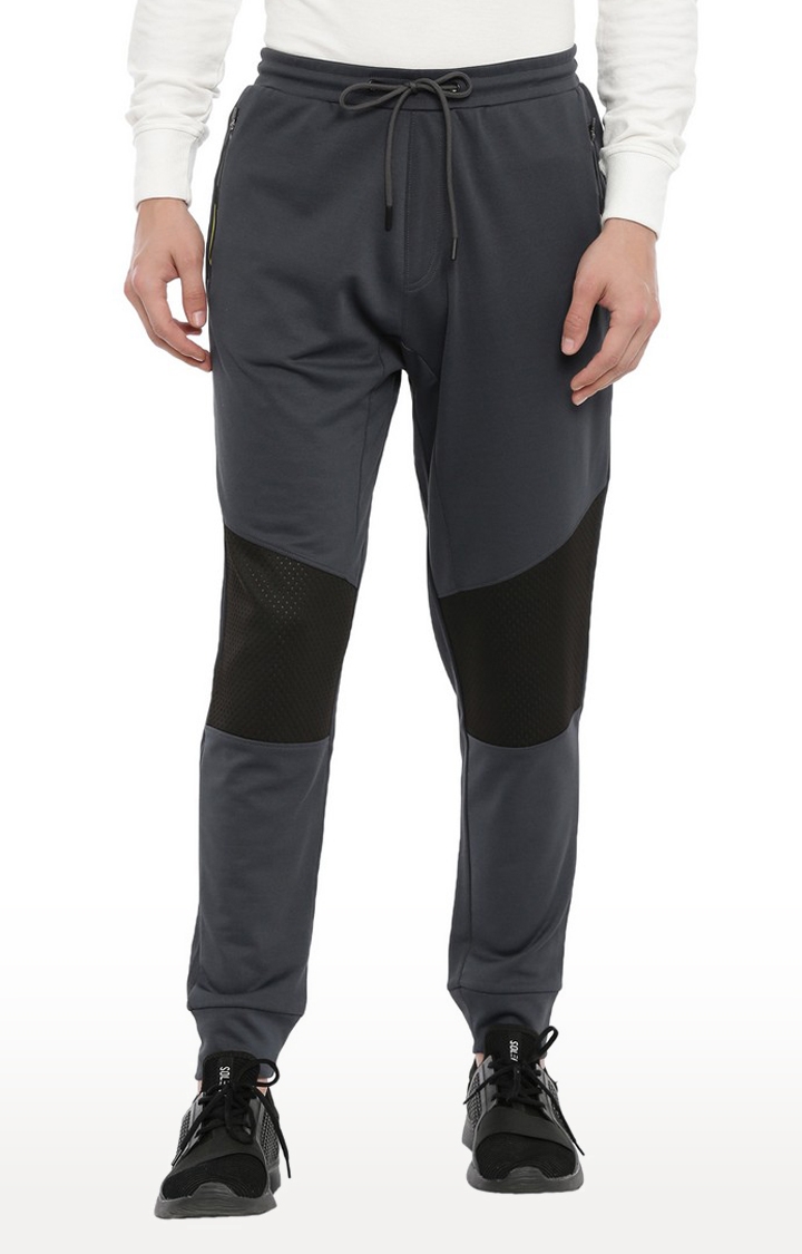 Men's Grey Cotton Solid Activewear Jogger