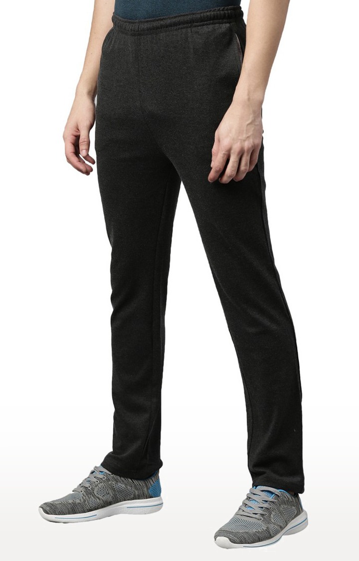 Proline | Men's Grey Cotton Solid Trackpant 1