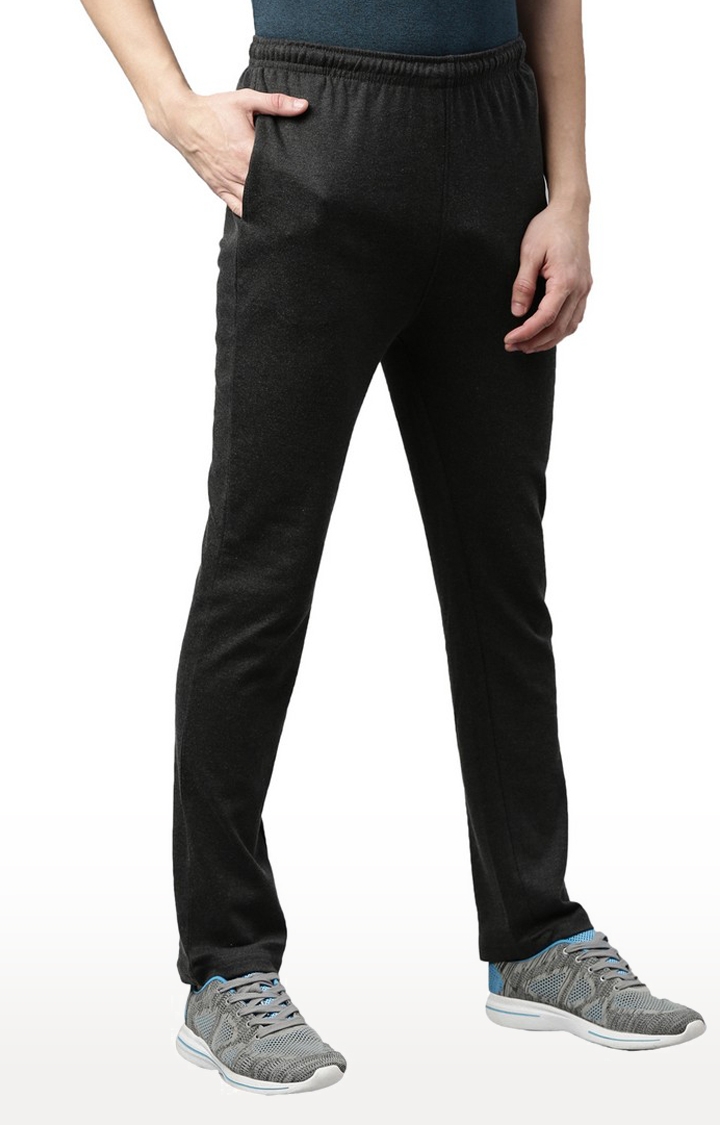 Proline | Men's Grey Cotton Solid Trackpants 2