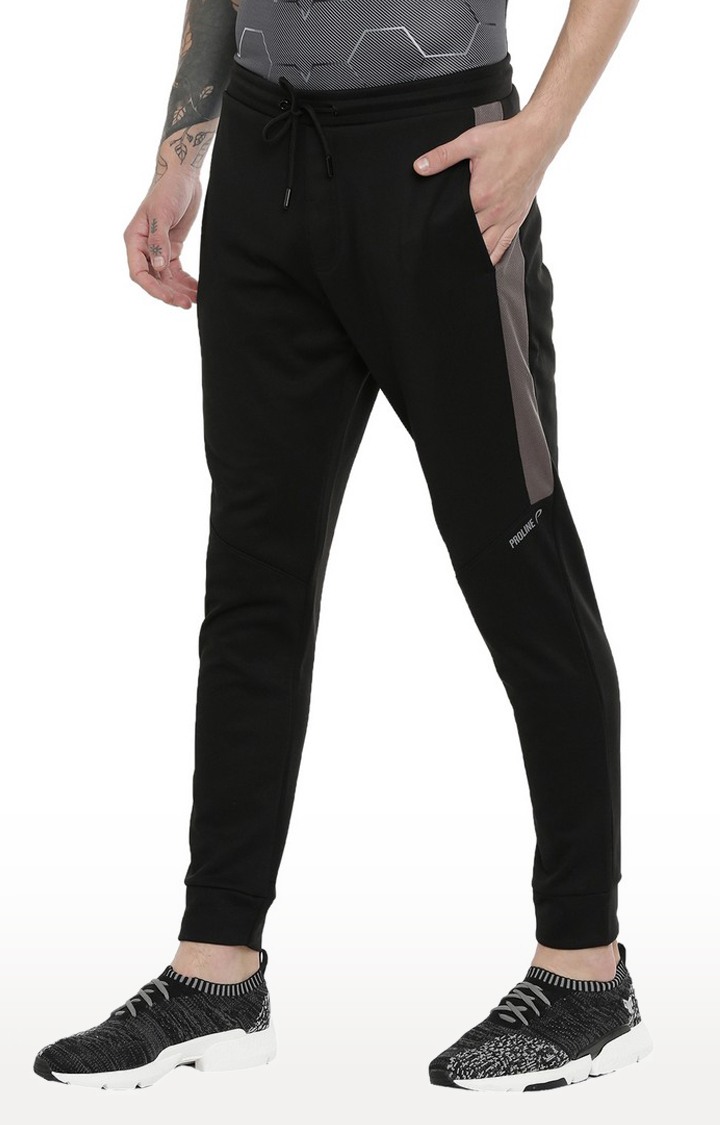 Men's Black Cotton Solid Activewear Jogger