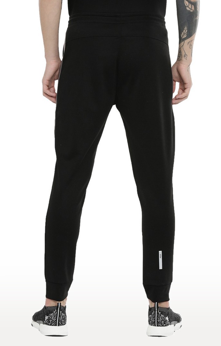 Men's Black Cotton Solid Activewear Jogger