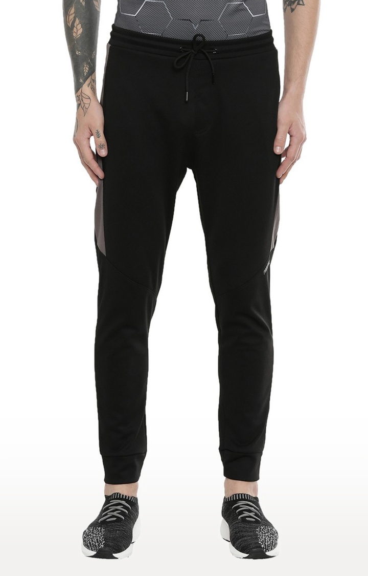 Proline | Men's Black Cotton Solid Activewear Jogger