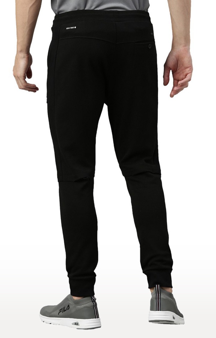 Men's Black Cotton Solid Activewear Jogger