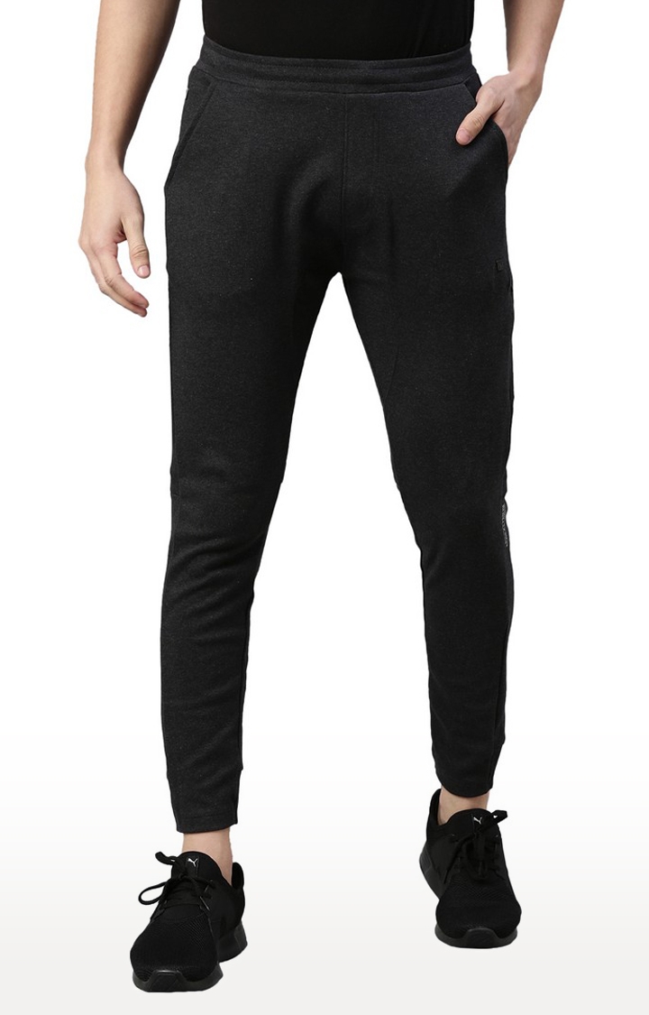 Proline | Men's Grey Cotton Solid Activewear Jogger 0