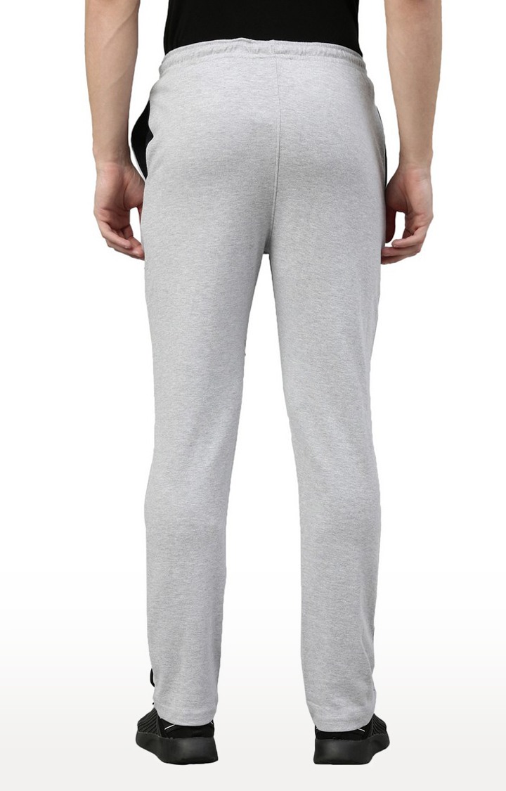 Men's Grey Cotton Solid Trackpant