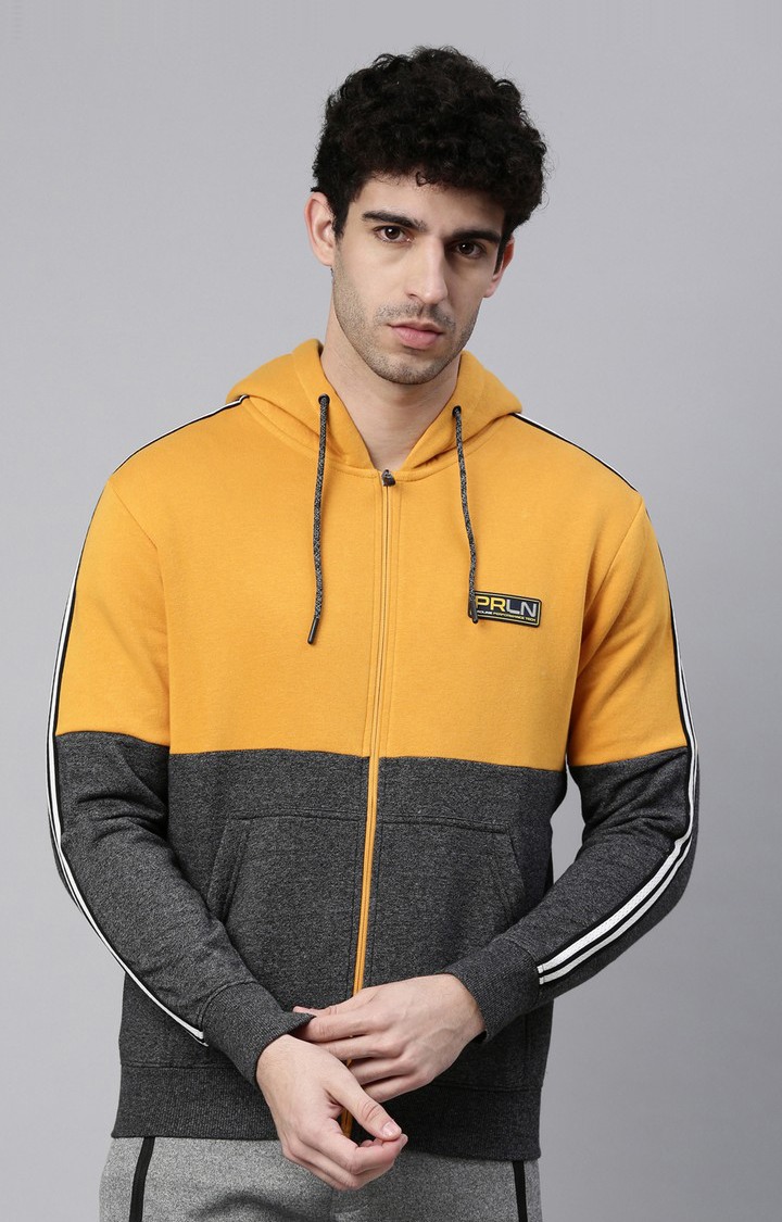 Proline | Men's Yellow Cotton Hoodies