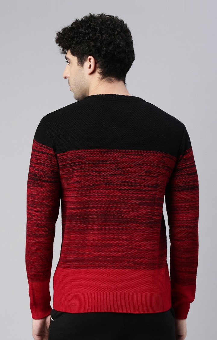 Proline | Men's Red Acrylic Melange Sweaters 3