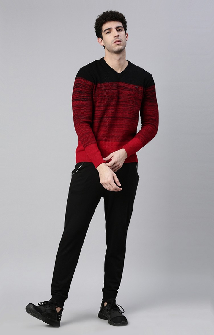 Proline | Men's Red Acrylic Melange Sweaters 1
